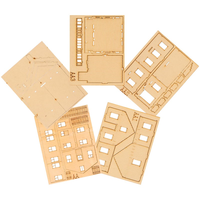 72 Piece DIY Two Level Southeast Asian Building Model Educational STEM Craft Puzzle - Image 2