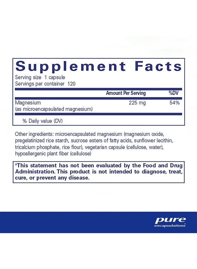 Pure Encapsulations ألترا ماج مغنيسيوم | مكمل لدعم استقلاب العناصر الغذائية، إنتاج الطاقة، صحة العظام، استرخاء العضلات، وصحة القلب والأوعية الدموية* | 120 كبسولة - Image 2