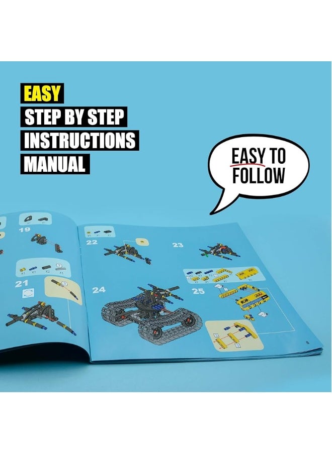 Top Race Top Race Stem Building Toys Building Set stem Kits for Boys Gift Toys for Boys Ages 6-14 Year Old and up, 2 in 1 Model Set Excavator Toy and Robot Toy 342 Pieces  - Image 5