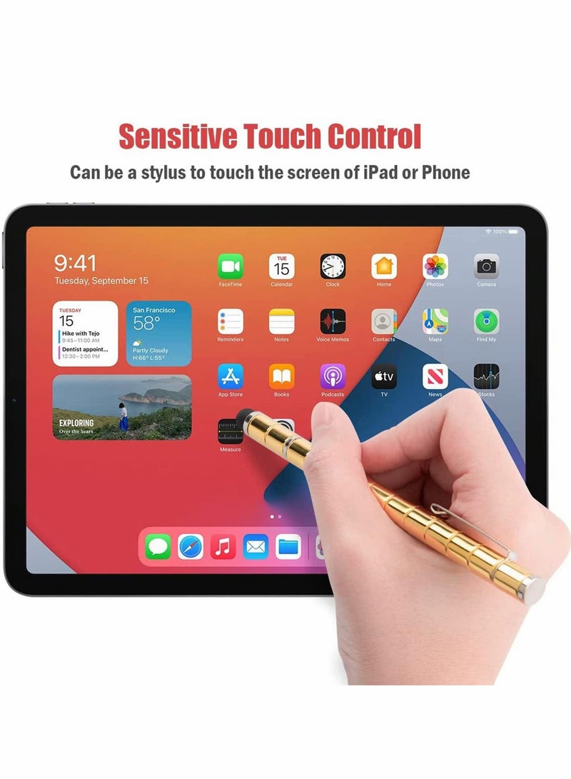 كابتن تيك Magnetic Fidget Pen, Decompression Metal Writing Tool, Multifunctional Ballpoint Pen, Stress Relief Gadget, Perfect Gift for Kids and Friends in Gold - Image 3