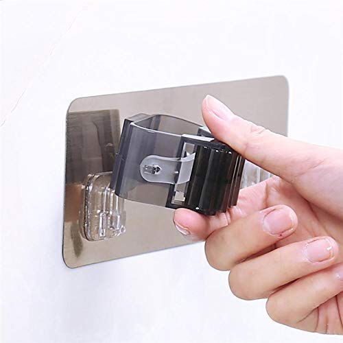 ZAVASIKA Plastic Mop Sticker Wall Mounted Mop Broom Hanger Holder Organizer Silver 4 - Image 4