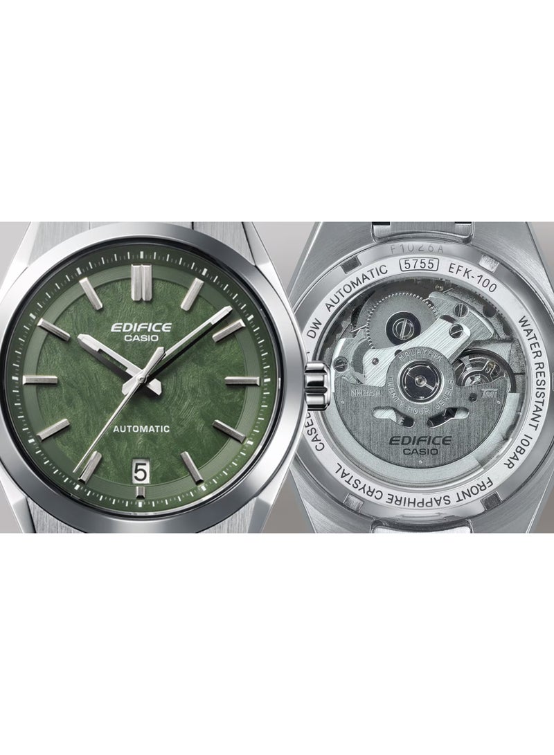 Casio Edifice EFK-100D-3ADR “Green Carbon” Edifice’s First Mechanical, 39mm Automatic, Sapphire, 100M – Motorsport Inspired - Image 4