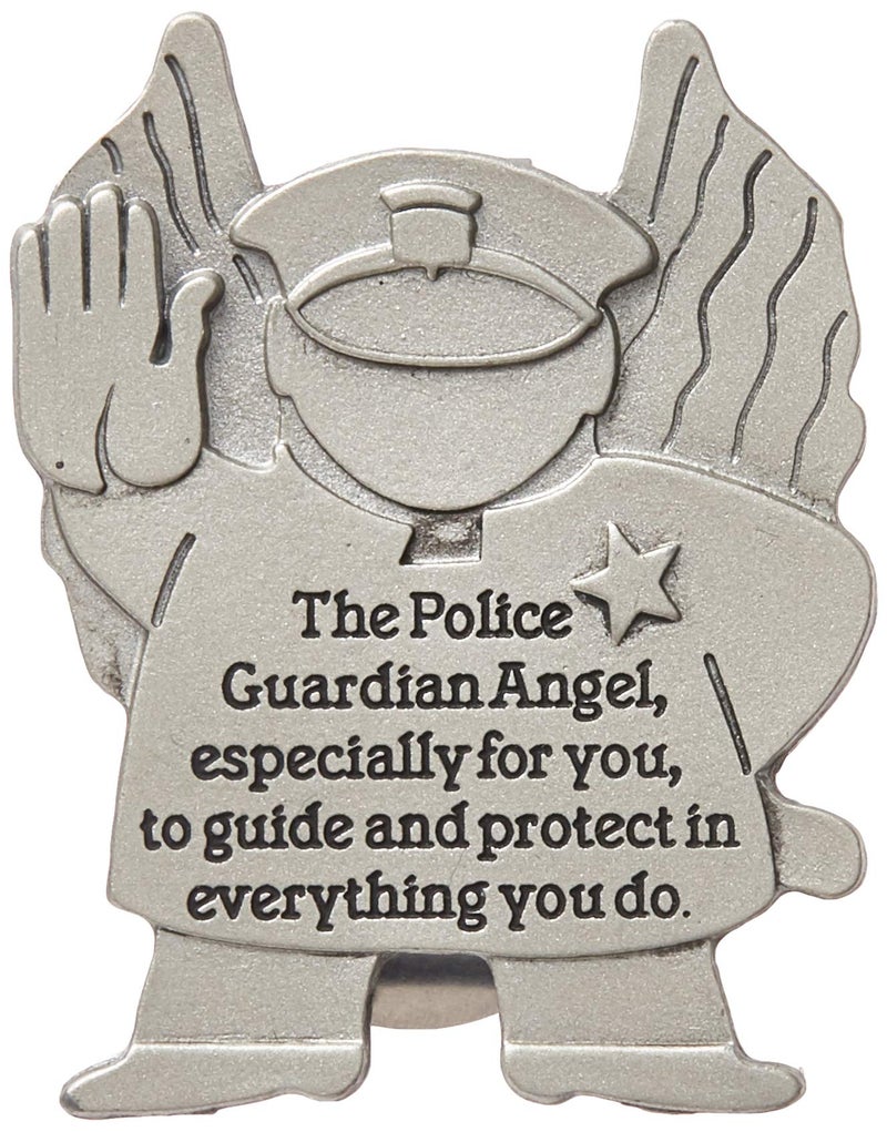 Cathedral Art Angels at Work and Play Visor Clip, Policeman, Silver, (KVC618) - Image 4