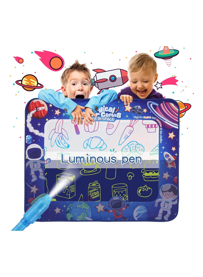 SOLARAE Aqua Magic Doodle Mat for Kids - 40" x 32" Large Water Drawing Pad, Non-Toxic Educational Toy for Toddlers Age 2-8, Perfect Gift for Creative Boys and Girls. - Image 4