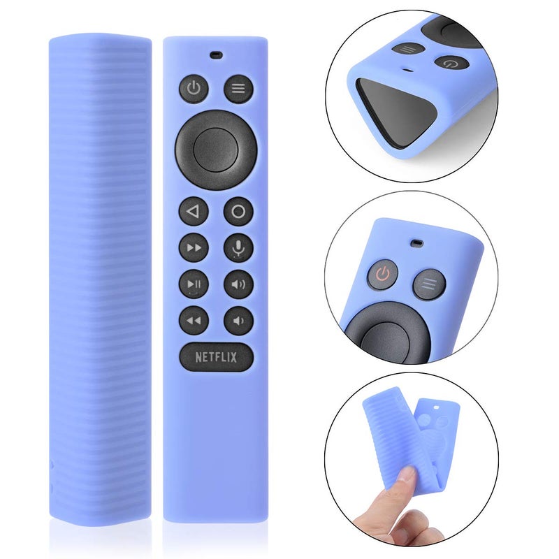 VSEER [2 Pack] Silicone Protective Cover for NVIDIA Shield TV Pro/4K HDR Remote Controller Series, Light Weight Kids-Friendly Silicone Skin Anti-Slip/Shockproof with Hand Strap (GlowBlue & Glowgreen) - Image 3