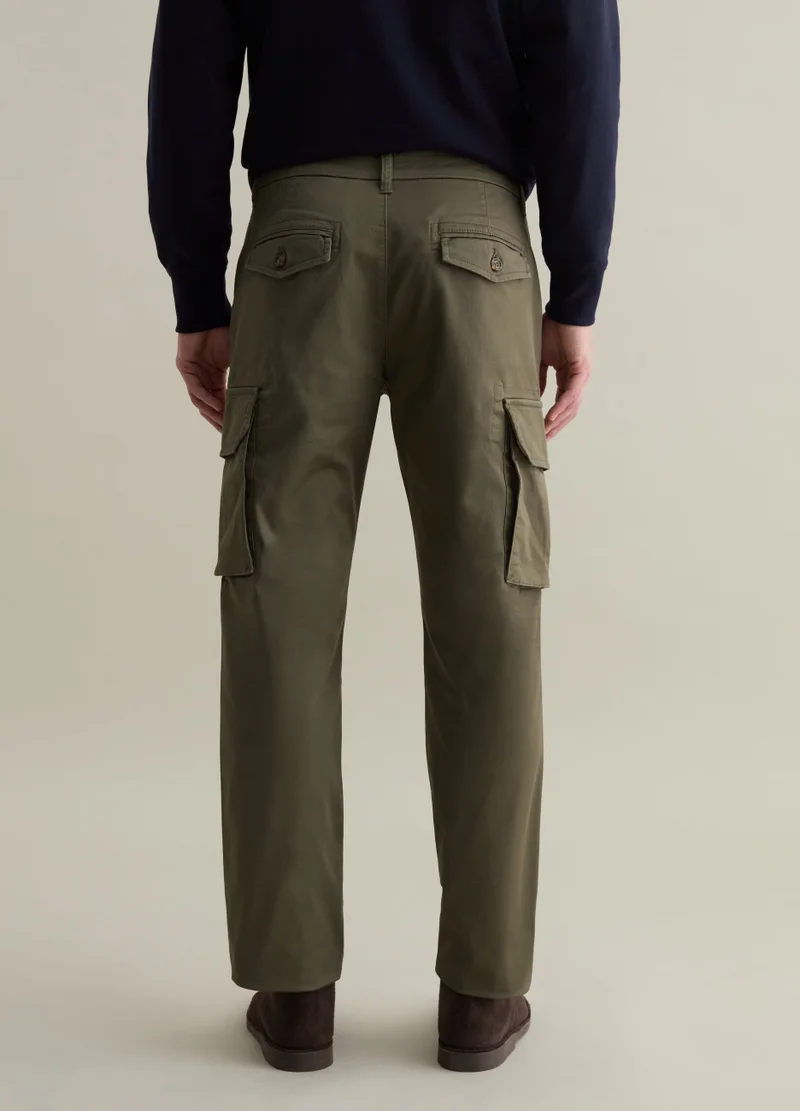 Ovs Cargo Trousers In Stretch Cotton