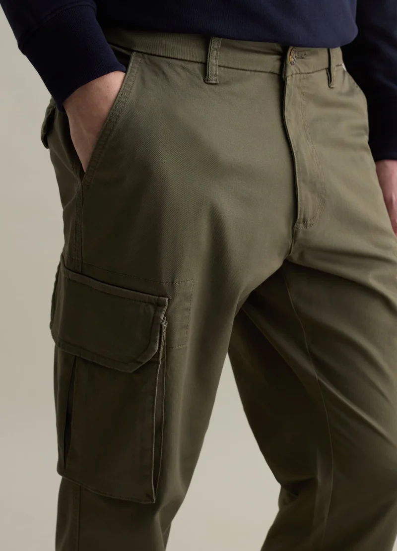 Ovs Cargo Trousers In Stretch Cotton