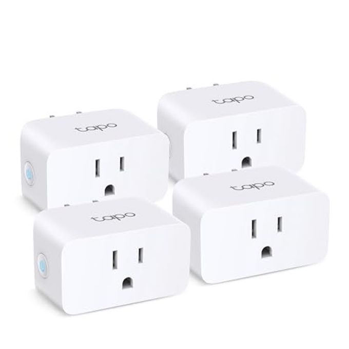 tapo Tp-Link Tapo Smart Plug Mini, Matter Compatible, Compatible With Alexa, Google Home & Samsung Smartthings, Energy Monitoring, 15A, Ul Certified, 2.4G Wi-Fi Only, Tapo P110M(4-Pack) - Image 1
