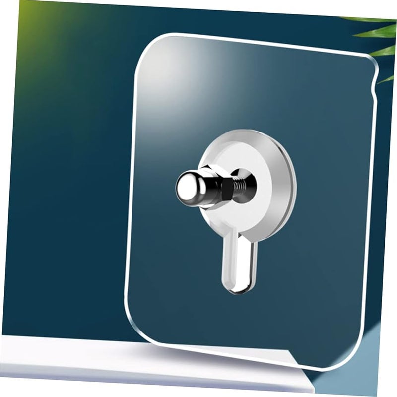 Sewroro 20 قطعة خطافات حائط لاصقة عديمة الأثر 6X6X1 سم للتعليق بدون حفر للمنزل والمطبخ والحمام - Image 3