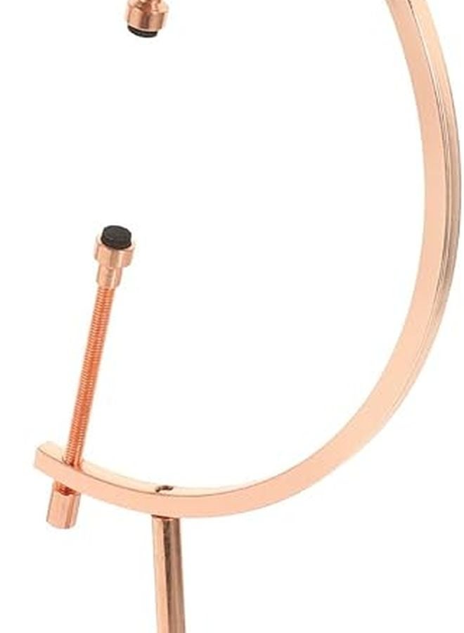 حامل كرة بلورية معدنية قابل للتعديل باللون الوردي الذهبي للكريستالات والكرات الأرضية والديكور - Image 1