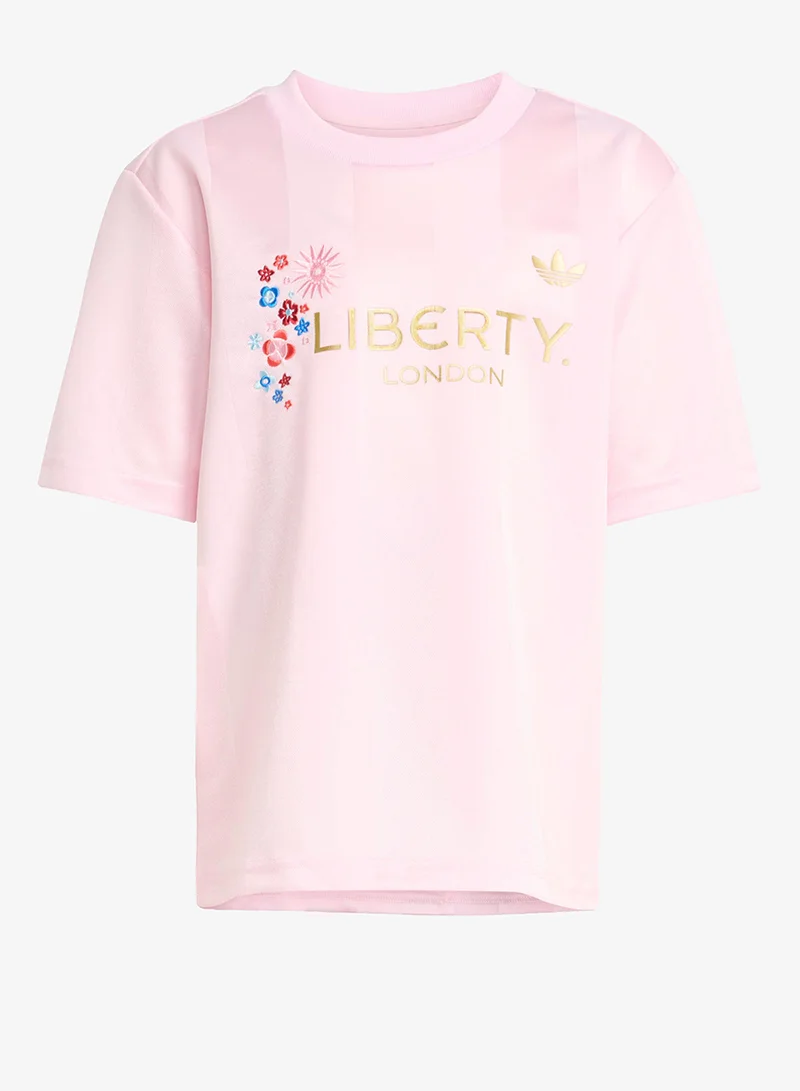 اديداس اوريجينالز طقم تنورة وقميص للأطفال من ليبرتي لندن