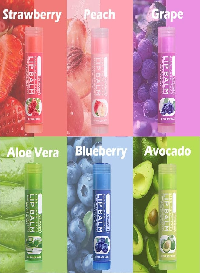 SUAKE Nourishing Lip Balm Set for Dry & Chapped Lips, 6Pcs Ideal Lipstick Primer for Women, Deep Moisturization Fruit Chapstick, Vegan Tinted Lip Balm, Hydrating, Fall Winter Lip Care - Image 2