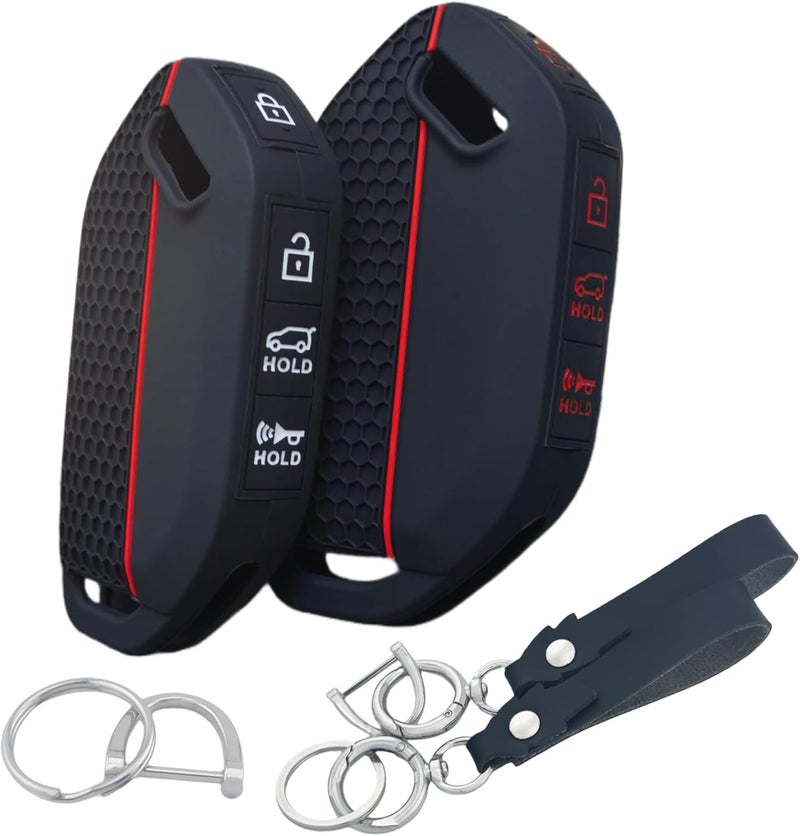 RUNZUIE Silicone Key Fob Cover for Kia Telluride - Image 1