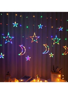 Generic LED Moon String Light Bedroom Decoration Curtain LED String Light Christmas Lights Decoration Ramadan Decorative with 8 modes waterproof for indoor and outdoor decoration Multicolor  - Image 1