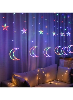 Generic LED Moon String Light Bedroom Decoration Curtain LED String Light Christmas Lights Decoration Ramadan Decorative with 8 modes waterproof for indoor and outdoor decoration Multicolor  - Image 5