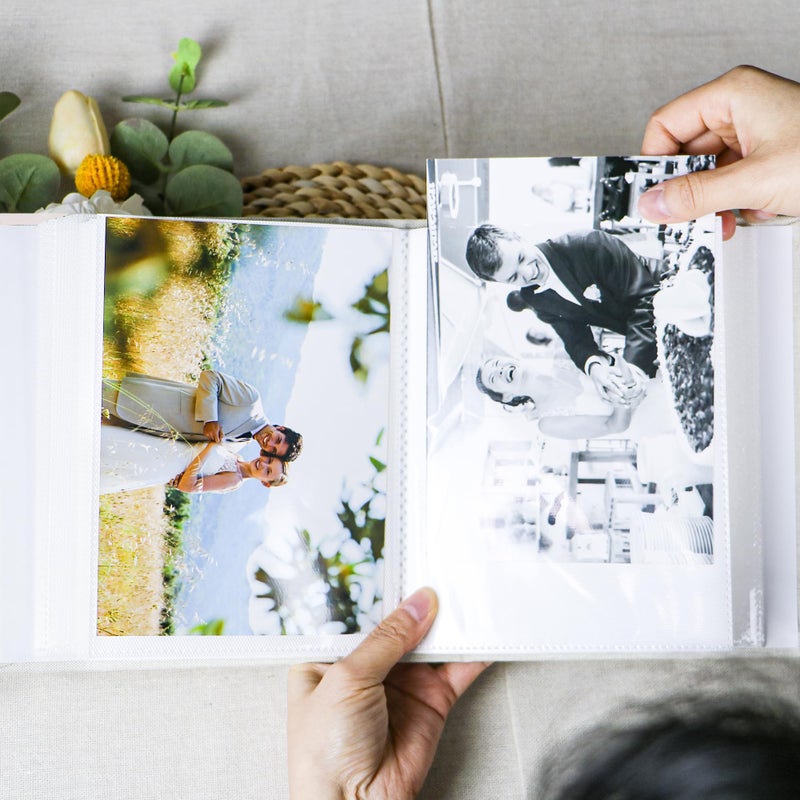 Holoary 5x7 Photo Album 100 Photos, 100 Pockets Picture Album, Linen Fabric Cover Big Picture Book for Photos, Photo Album 5x7 for Family Weddings Travel Memories(Beige) - Image 5