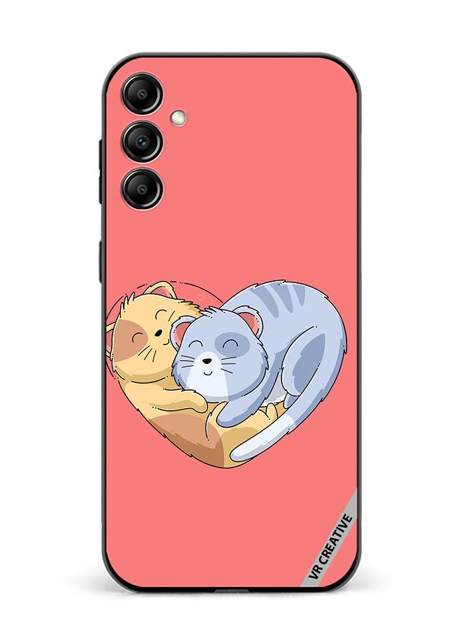 VR CREATIVE Protective Case Cover For Samsung Galaxy M14 Klover Cat Design Multicolour - Image 1