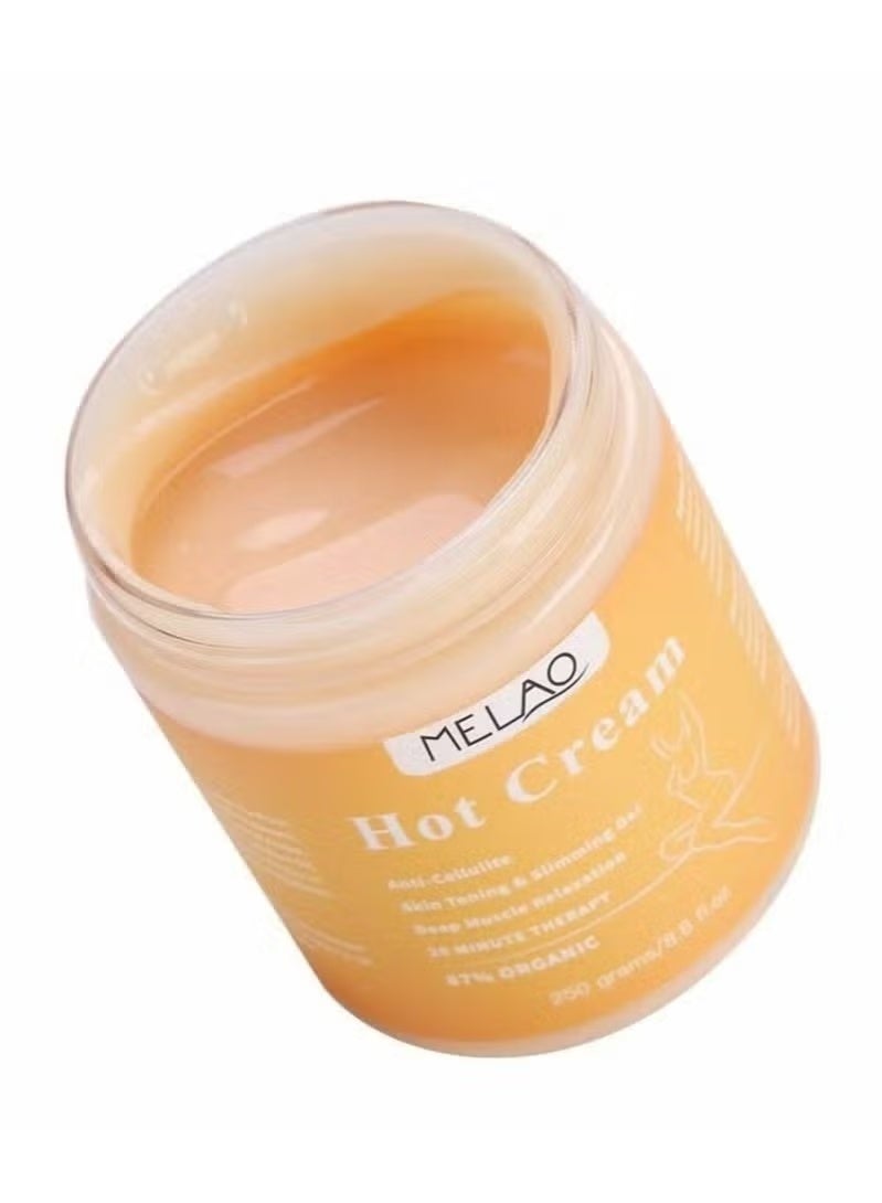 MELAO Hot Cream 250g Fat Burning Hot Cream for Belly Anti Cellulite Cream Slim Shaping Workout Enhancer Gel for Women and Men Cellulite Treatment for Thighs Legs Abdomen and Arms - Image 3