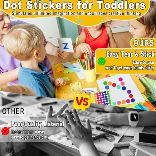 Dreecy 4200 Pcs Colored Dot Stickers, 3/4 inch Round Color Coding Labels, Circle Stickers Labels Sticky Dots Stickers for Toddlers, Organization in Office, Classroom, Home Teaching Events, Garage Sales Etc - Image 4