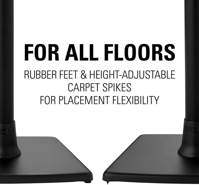 Sanus Wireless Sonos Speaker Stand for Sonos One, Play:1, & Play:3 - Audio-Enhancing Design with Built-in Cable Management - Single Stand (Black) - WSS21-B1 - Image 5