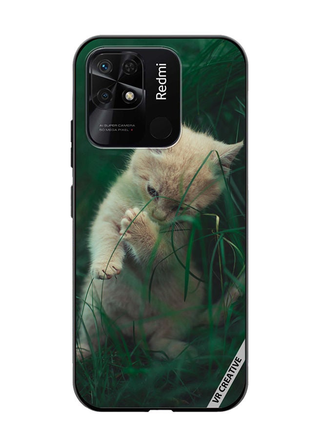 VR CREATIVE Protective Case Cover For Xiaomi Redmi 10C Playing Kitten Design Multicolour - Image 1
