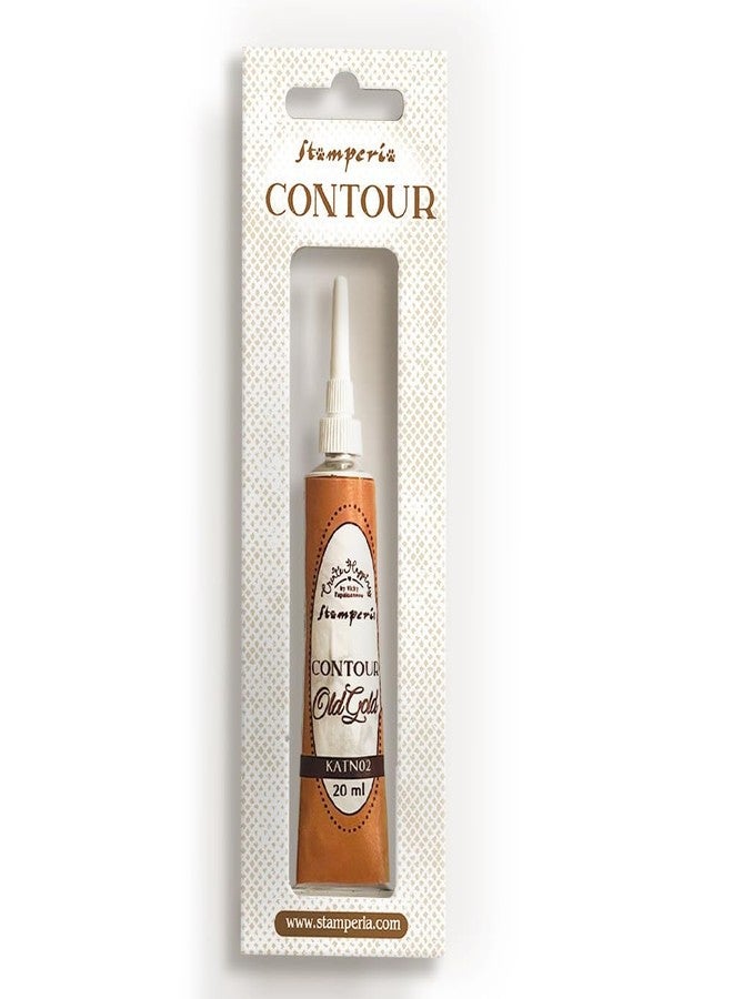 Stamperia, Create Happiness Contour Liner Old Gold 20 ml
