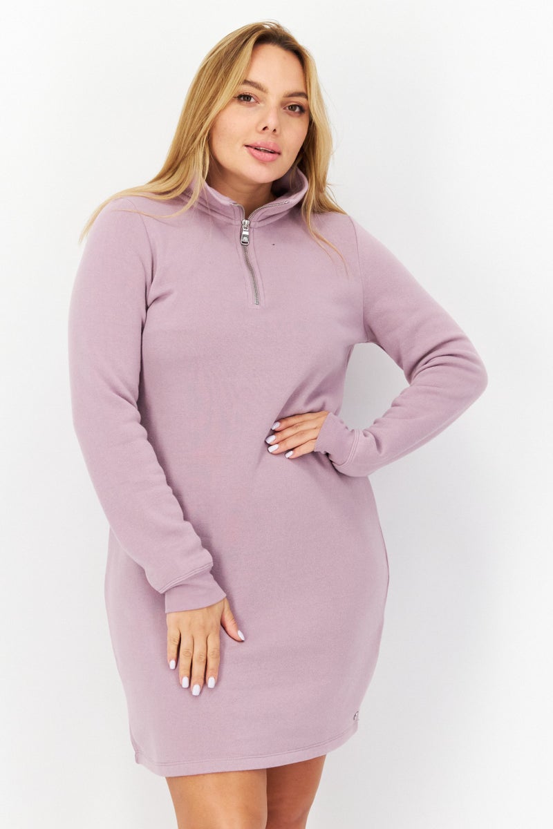 Andrew Marc فستان كاجوال قصير بسيط للنساء، لافندر - Image 1