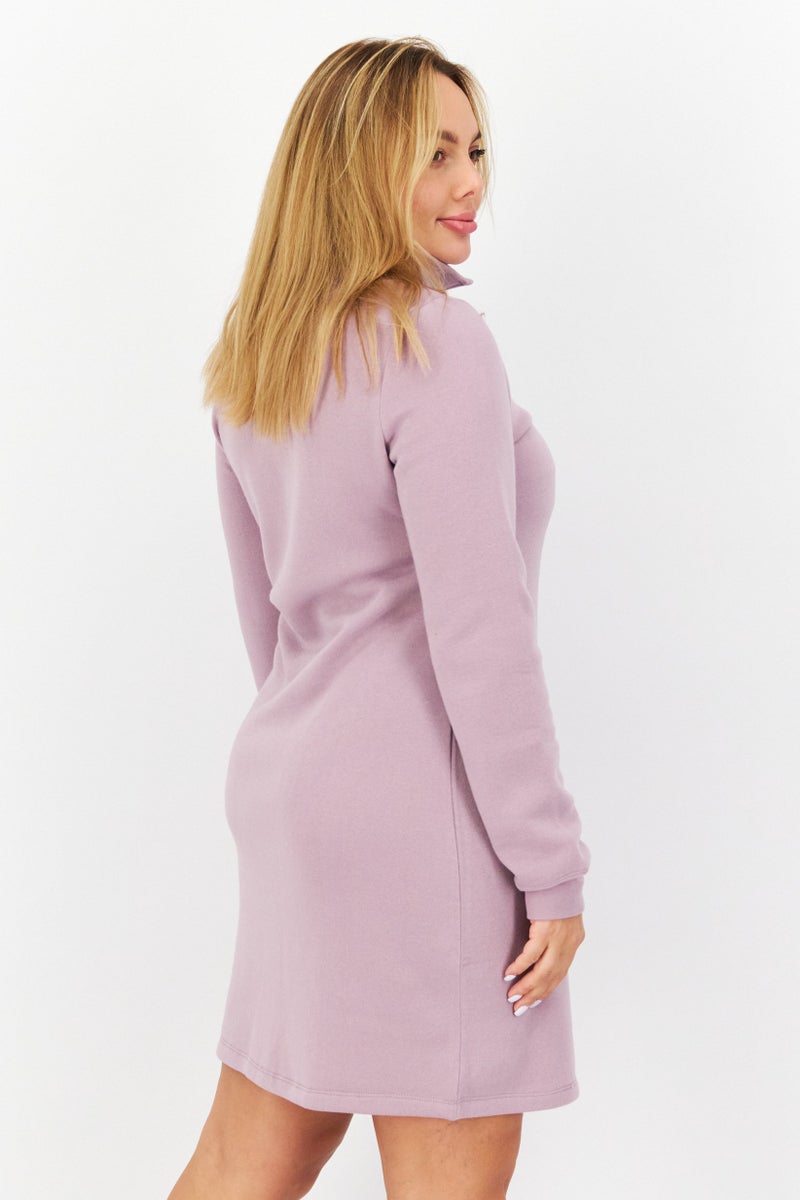 Andrew Marc فستان كاجوال قصير بسيط للنساء، لافندر - Image 3