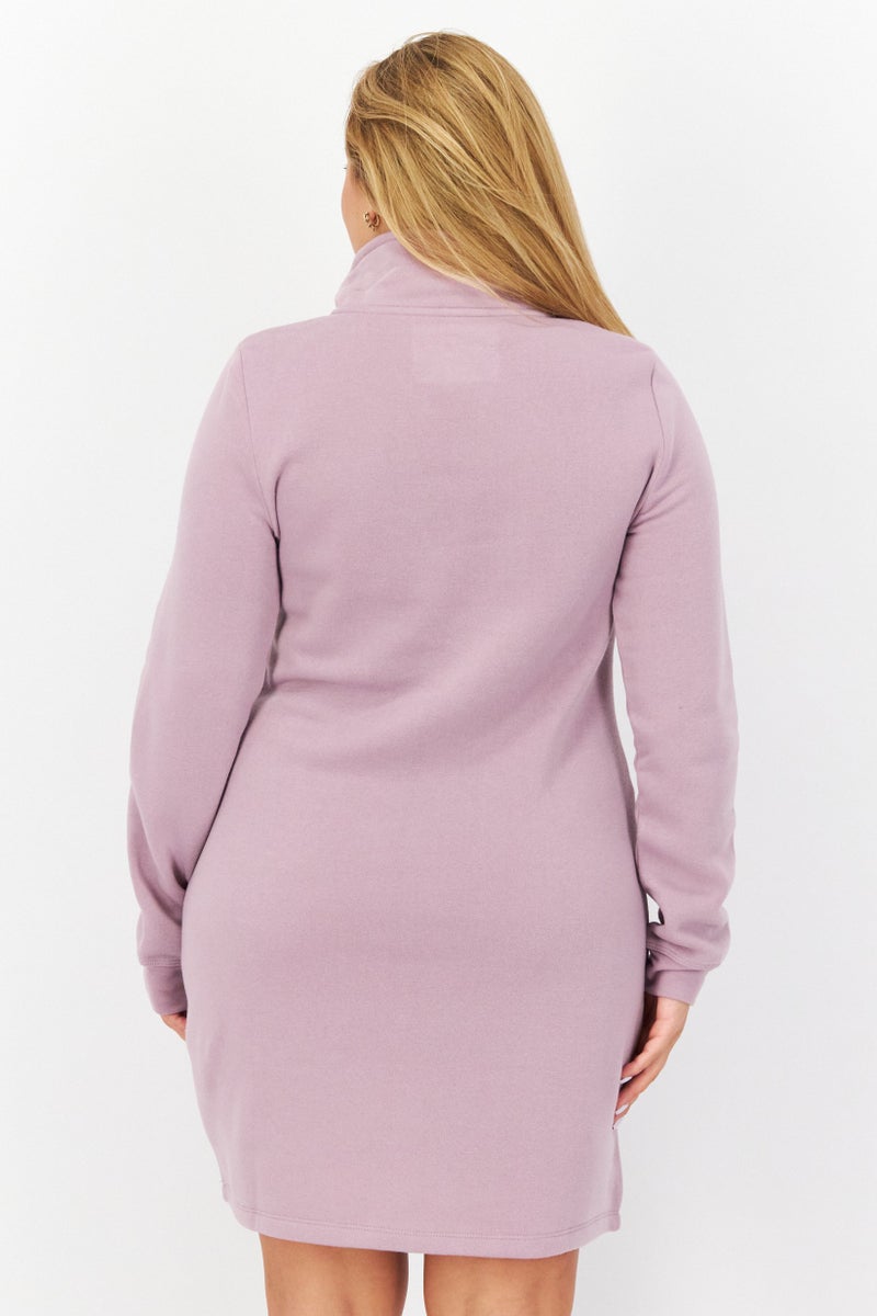 Andrew Marc فستان كاجوال قصير بسيط للنساء، لافندر - Image 4