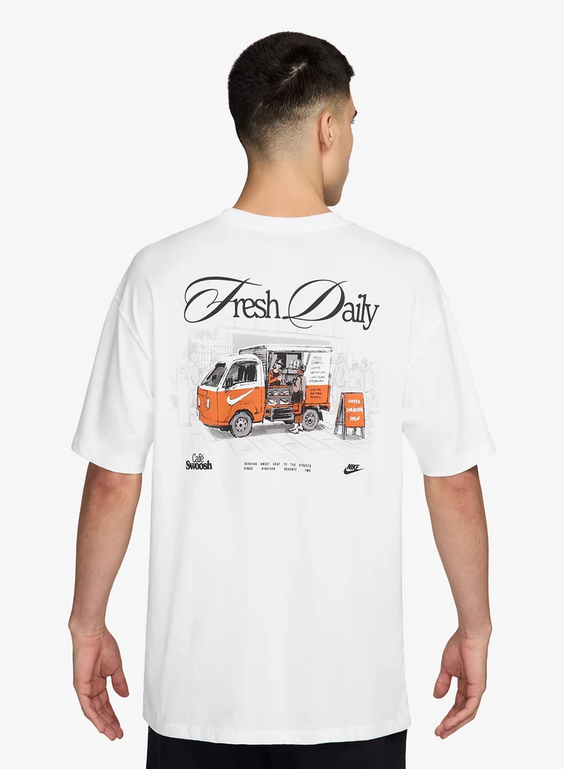 نايكي تيشيرت نايكي لايف ستايل كافيه سويش فان