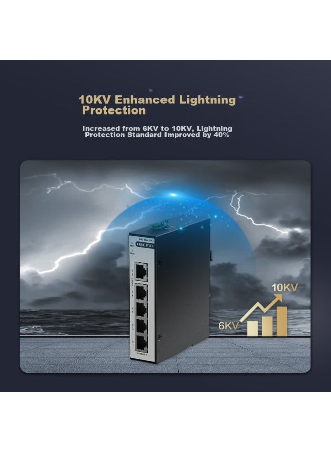 H3c Industrial-grade Switch, 5-port 100mbps Switch, Enterprise-grade/monitoring Network Splitter, Hub, Converter, Rail-mounted, Wide Temperature Range, Ip41 Waterproof And Dustproof, S5f-i - Image 5