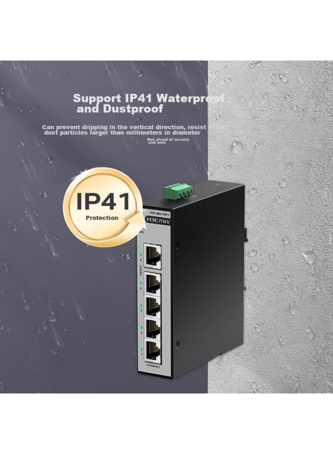 H3c Industrial-grade Switch, 5-port 100mbps Switch, Enterprise-grade/monitoring Network Splitter, Hub, Converter, Rail-mounted, Wide Temperature Range, Ip41 Waterproof And Dustproof, S5f-i - Image 4