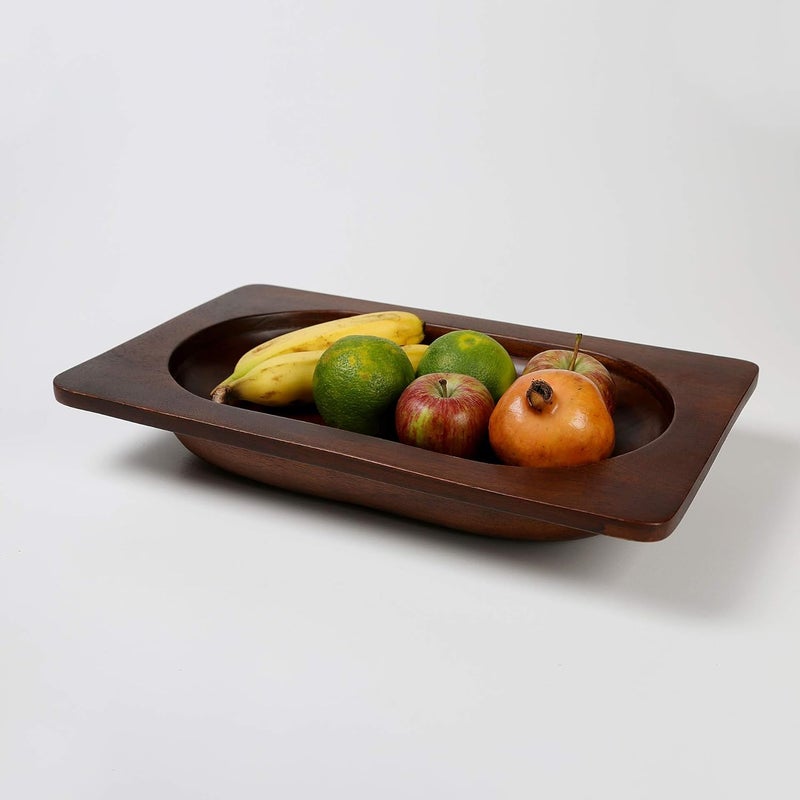 Ellementry Mango Wood Hearty Bowl Rectangle Color Natural Wood Mango Wood Kitchenware Versatile Decor Handcrafted Sustainable Food Safe Gifting - Image 2