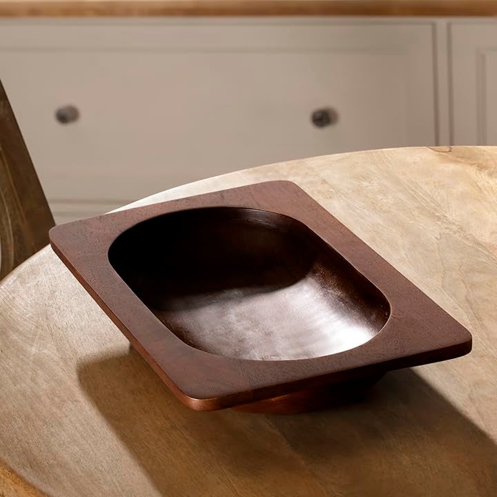 Ellementry Mango Wood Hearty Bowl Rectangle Color Natural Wood Mango Wood Kitchenware Versatile Decor Handcrafted Sustainable Food Safe Gifting - Image 5