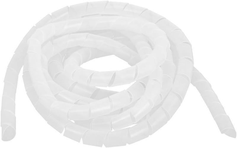 Spiral Wrapping Band Cable - 16mm Dia, 3.8m, Clear White