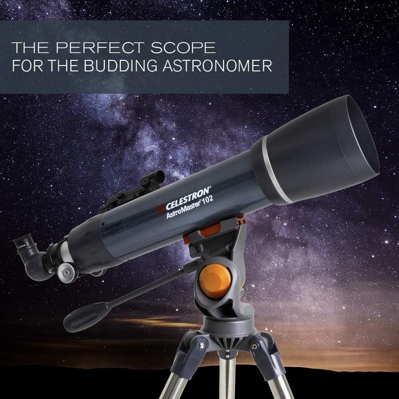 سلسترون تلسكوب Celestron AstroMaster 102AZ، تلسكوب انكساري للمبتدئين، عدسات زجاجية مطلية متعددة الطبقات، قاعدة ثلاثية الأرجل قابلة للتعديل في الارتفاع، بالإضافة إلى حزمة برمجيات علم فلك مجانية - Image 5