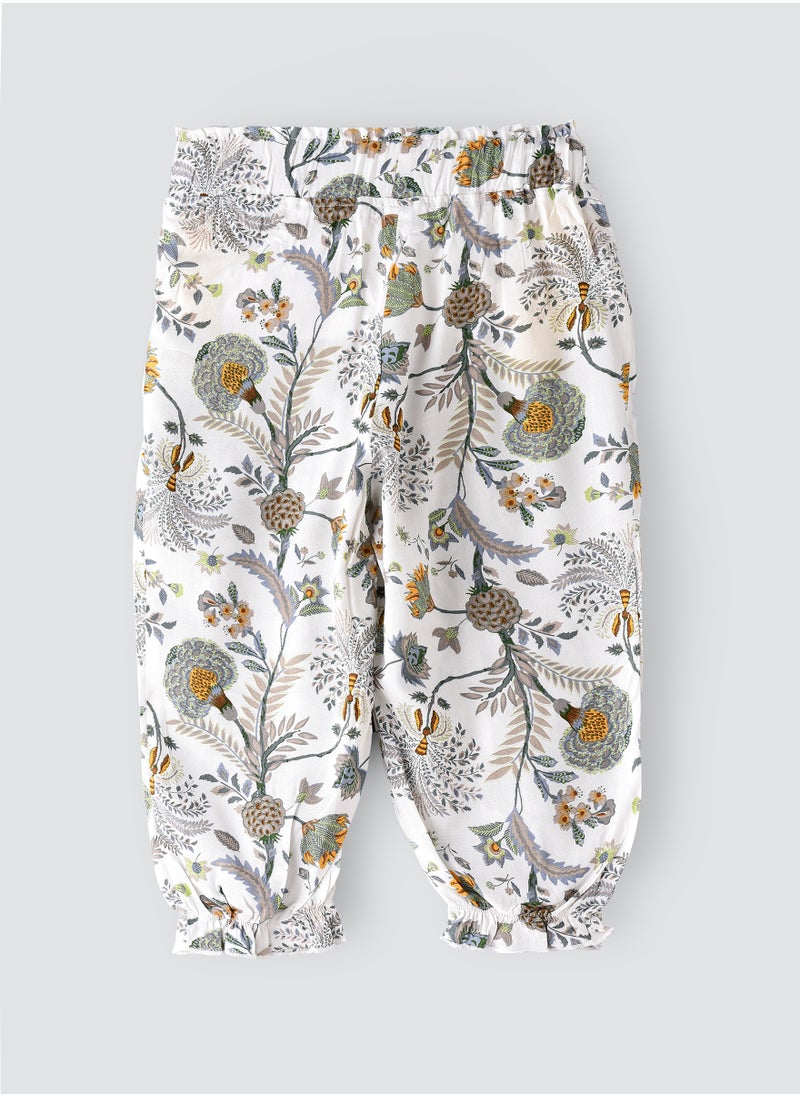 Jelliene Breezy Blooms: Girls' Flowy Viscose Pants Stylish Comfort & Springtime Flair  - Image 2