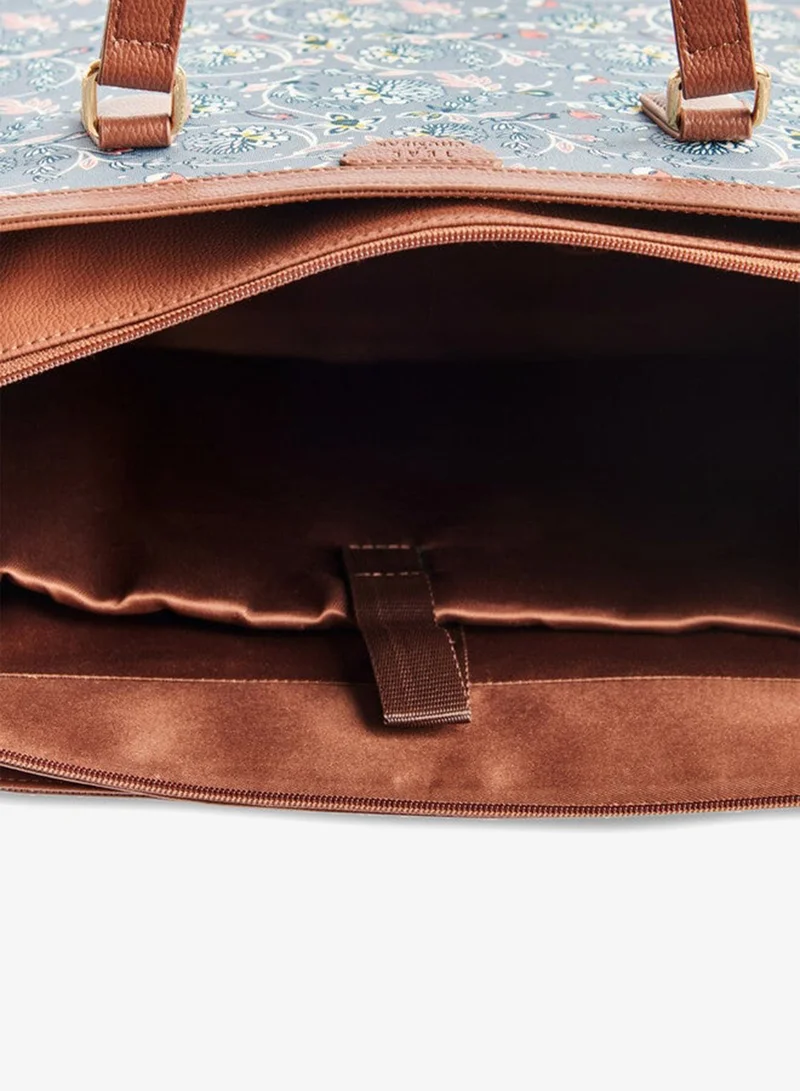 Chumbak  Teal By Chumbak Grey Bloom Office Tote for Women | Best Price UAE