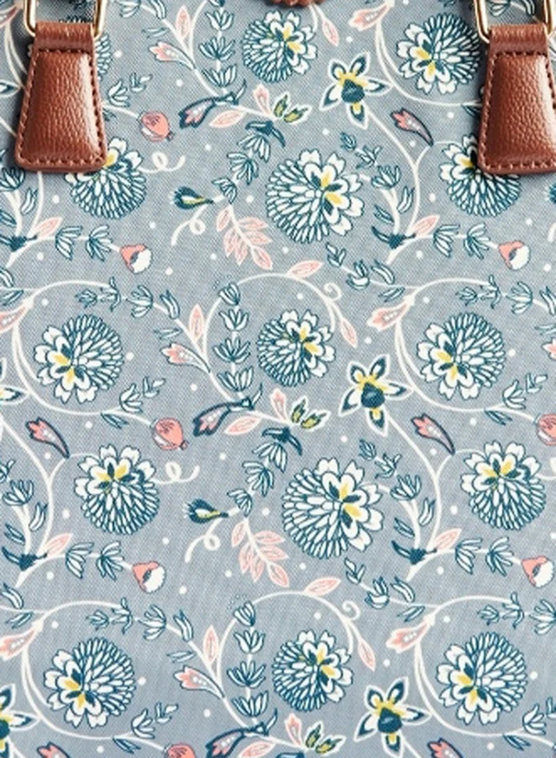 Chumbak  Teal By Chumbak Grey Bloom Office Tote for Women | Best Price UAE