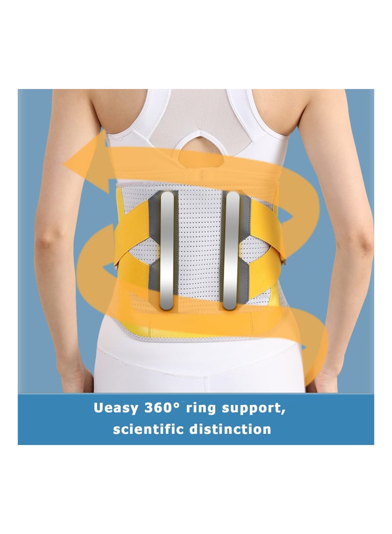 Back Brace for Men and Women Lower Instant Pain Relief from Injury Herniated Disc Sciatica Scoliosis Breathable Adjustable Lumbar Support Belt Large Waist 34 to 38 Inch - Image 5