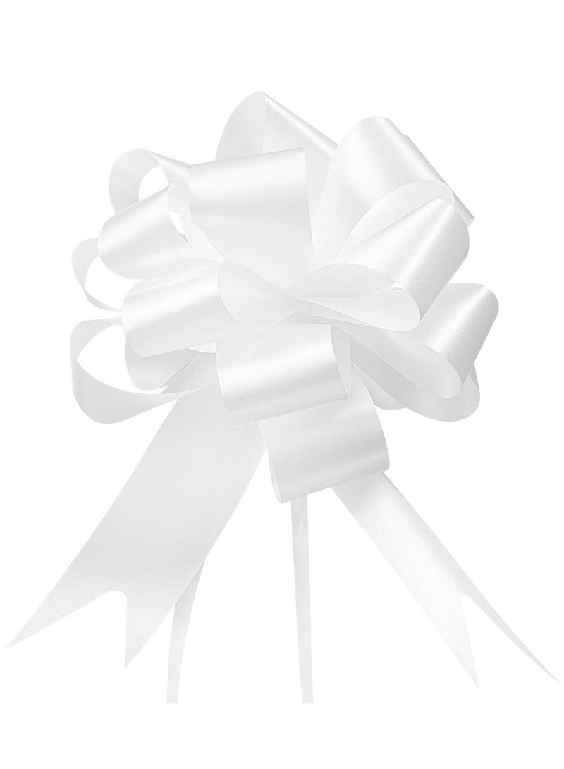 30PCS White Pull Bow Ribbon for Gift Wrapping, Bouquets, Gift Baskets, Birthdays, Weddings, and Valentine's Day Decorations - Perfect for All Occasions! - Image 1
