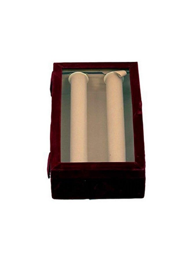 كوبير إندستريز صندوق تخزين أساور مخملي شفاف خشبي مكون من قطعة واحدة من Kuber Industries، بلون أحمر غامق - CTKTC22793، قياسي - Image 1