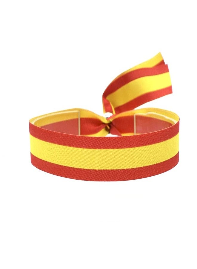BDM Fabric bracelet with flag of Spain with adjustable capacity for women or men. 15 mm wide., Polyester - Image 1