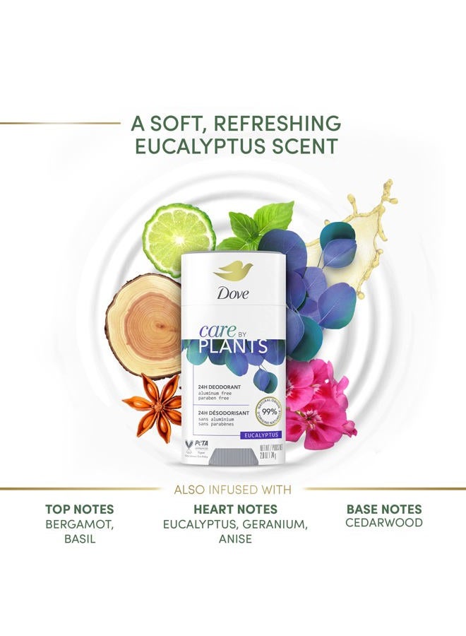 Dove عطر ديو من كير باي بلانتس للعناية ببشرة الإبط وحماية دائمة لمدة 24 ساعة برائحة الأوكاليبتوس بدون ألمنيوم 2.6 أونصة 3 قطع - Image 2