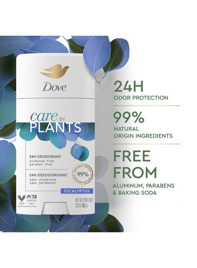 Dove عطر ديو من كير باي بلانتس للعناية ببشرة الإبط وحماية دائمة لمدة 24 ساعة برائحة الأوكاليبتوس بدون ألمنيوم 2.6 أونصة 3 قطع - Image 3