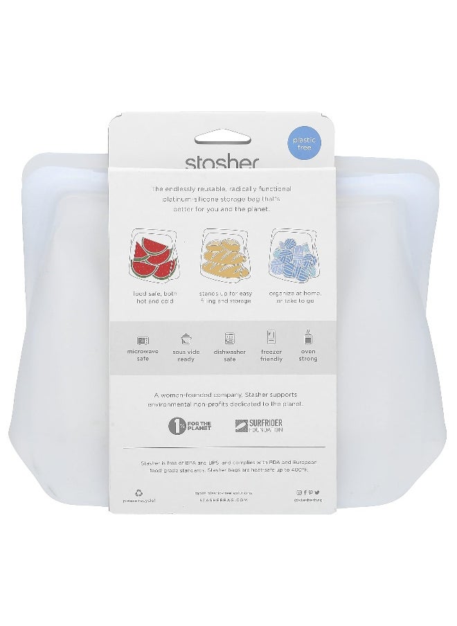 Stasher Stasher, Stand-Up Mega, Silicon Storage Bag, Clear, 104 fl oz (3.07 L)  - Image 2