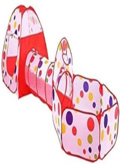 OR Polka Dot 3-in-1 Folding Kids Play Tent with Tunnel, Ball Pit and Zippered Storage Bag 