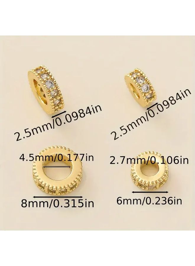 5Pcs 8mm Silvery Zirconia Beads For DIY Jewelry Making Bracelets Necklaces - Image 4