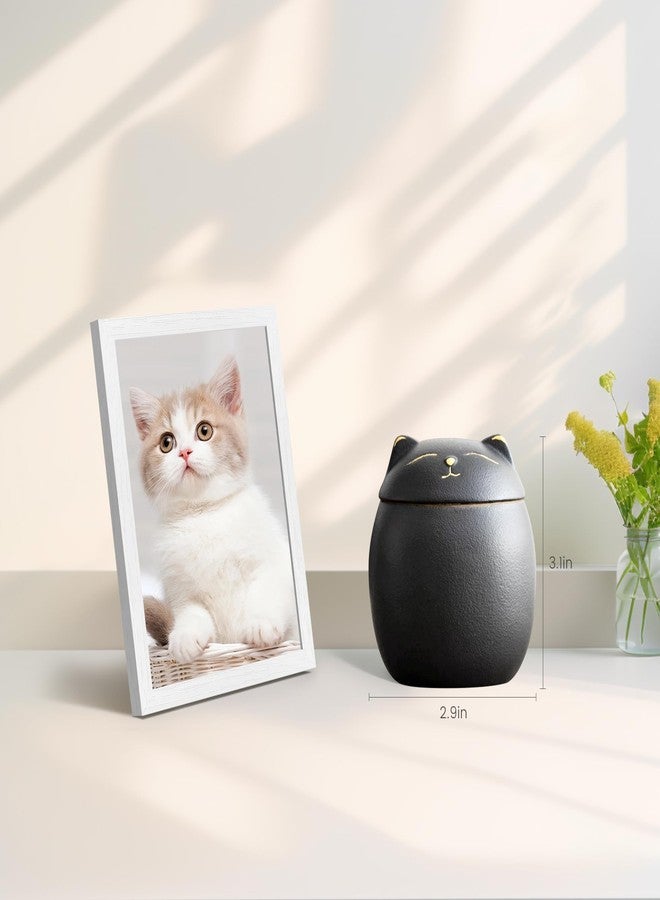 Camdeez Smiley-Cat Pet Urn for Ashes, Dog Urn, A Heartfelt Tribute to Your Beloved Pet, Cat urns for Ashes, Pet Ashes urn, Urn for cat Ashes, and Cat urn Collection, Black - Image 3