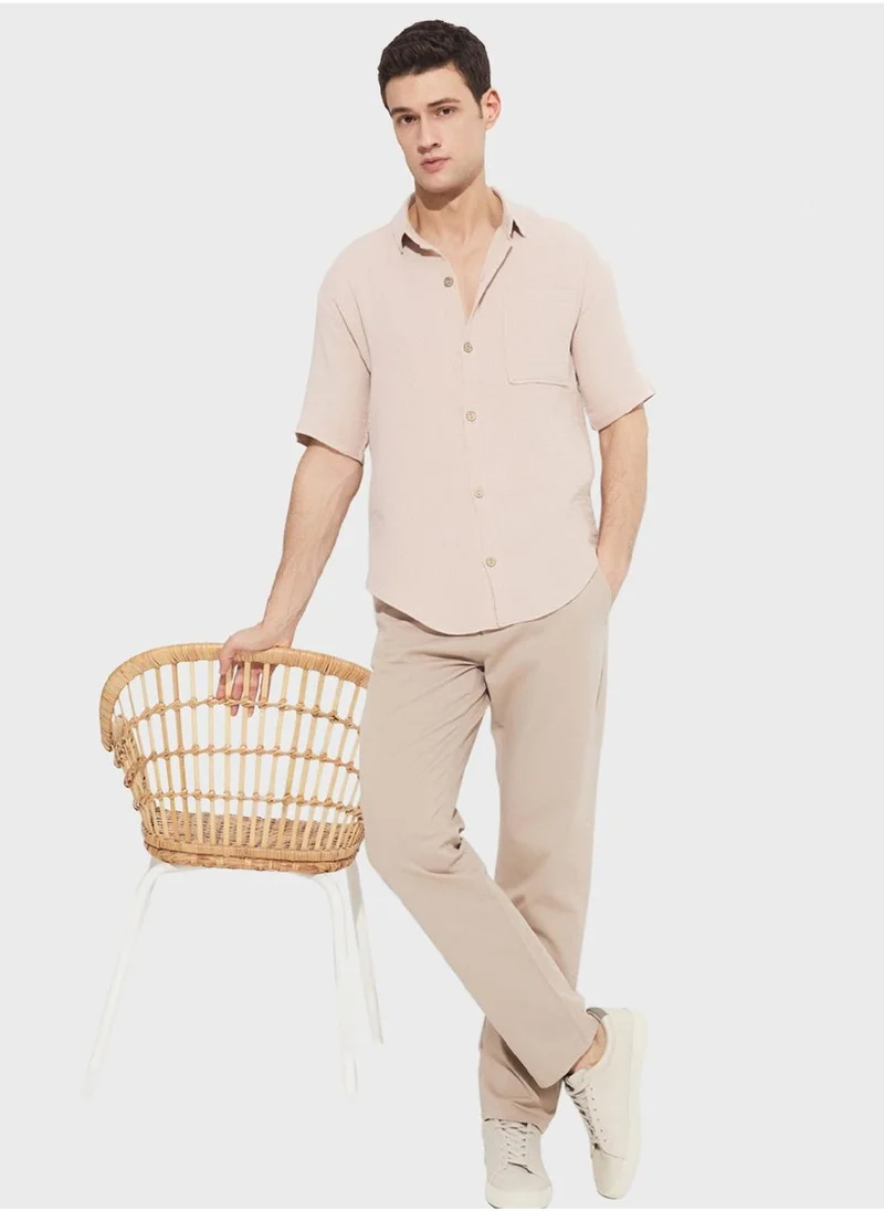 جون Essential Straight Fit Trousers